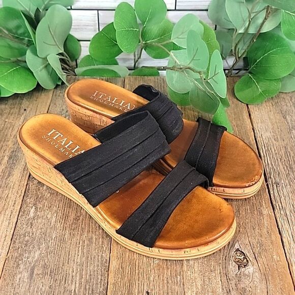 Italien shoemaker Mady wedge sandal Size 6 - Picture 1 of 11